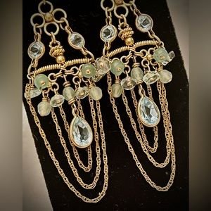 Vintage Gold and Gem Earrings